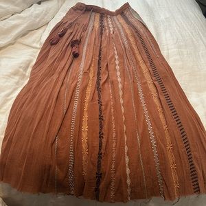 Free People bohemian maxi skirt